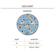 HUFT Bark & Bloom Round Mat For Dog & Cat - Blue