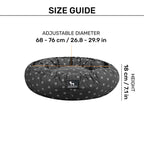 HUFT Polka Paws Adjustable Donut Bed For Dog & Cat - Navy
