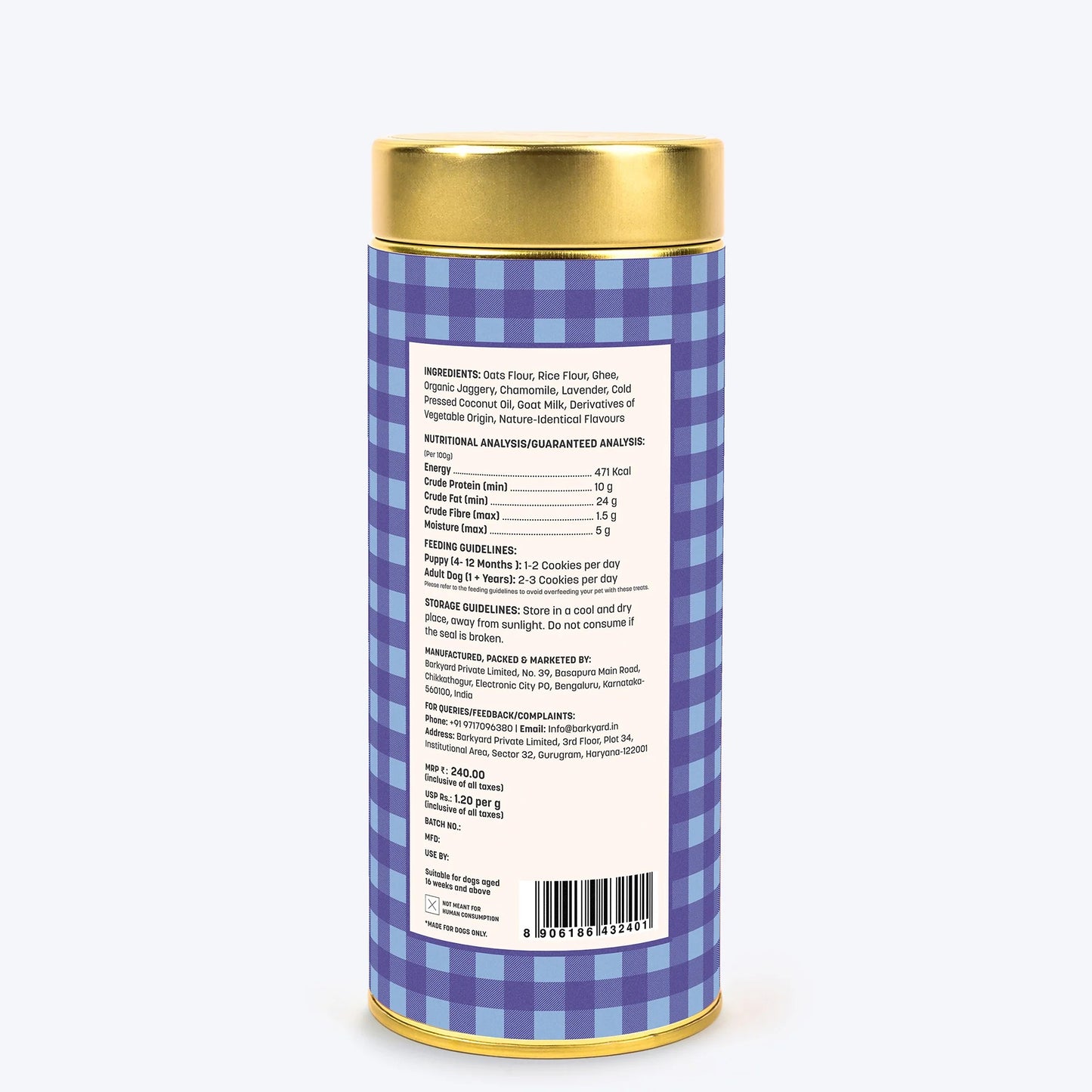 HUFT Yummy In My Tummy Chamomile & Lavender Biscuits 200g