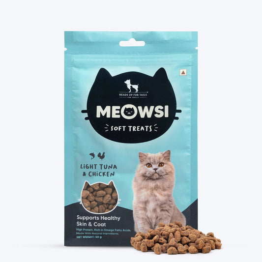 Meowsi By HUFT Light Tuna & Chicken Soft Cat Treats - 50 gm