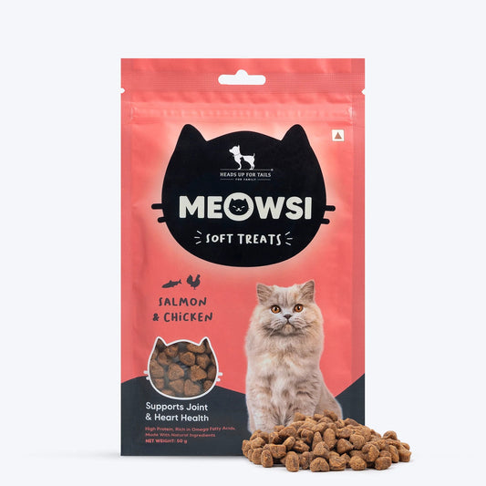 Meowsi By HUFT Salmon & Chicken Soft Cat Treats - 50 gm