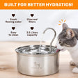 HUFT Stainless Steel Water Fountain For Dog & Cat