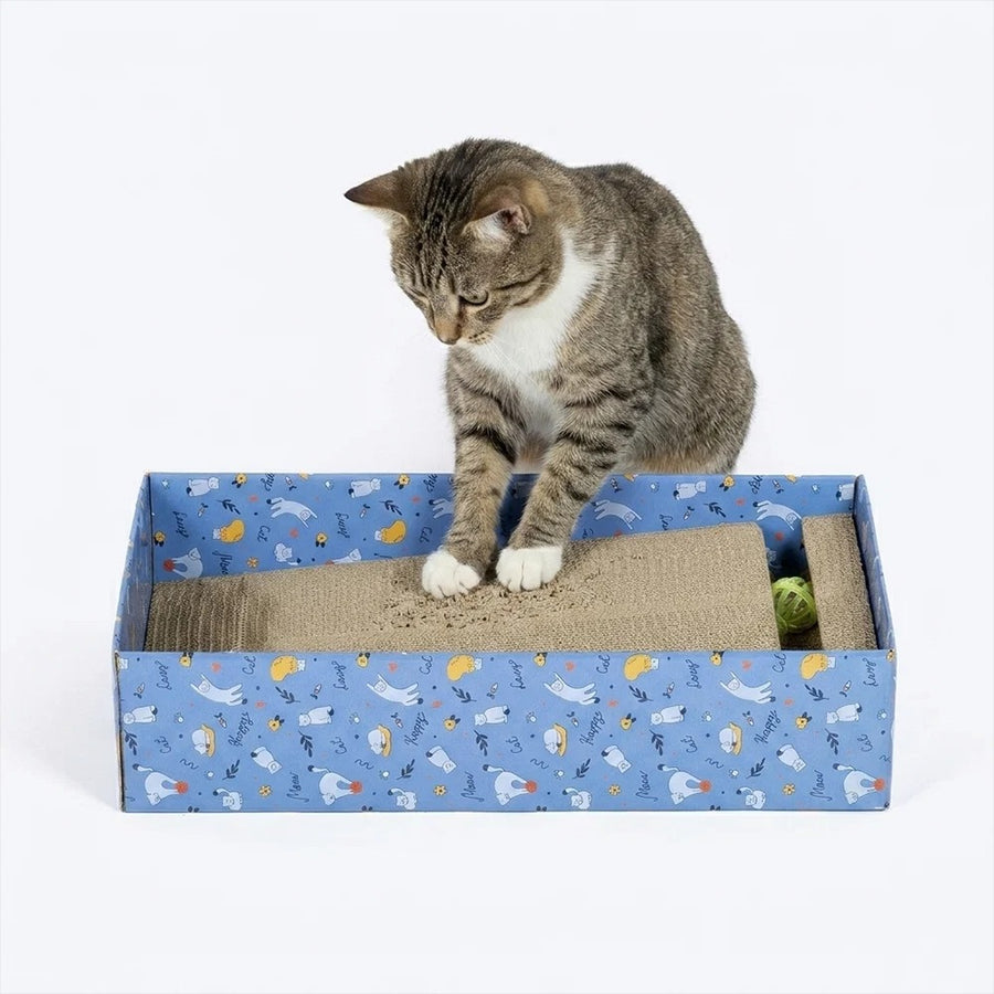 HUFT Play Lounge Scratcher For Cat - Blue