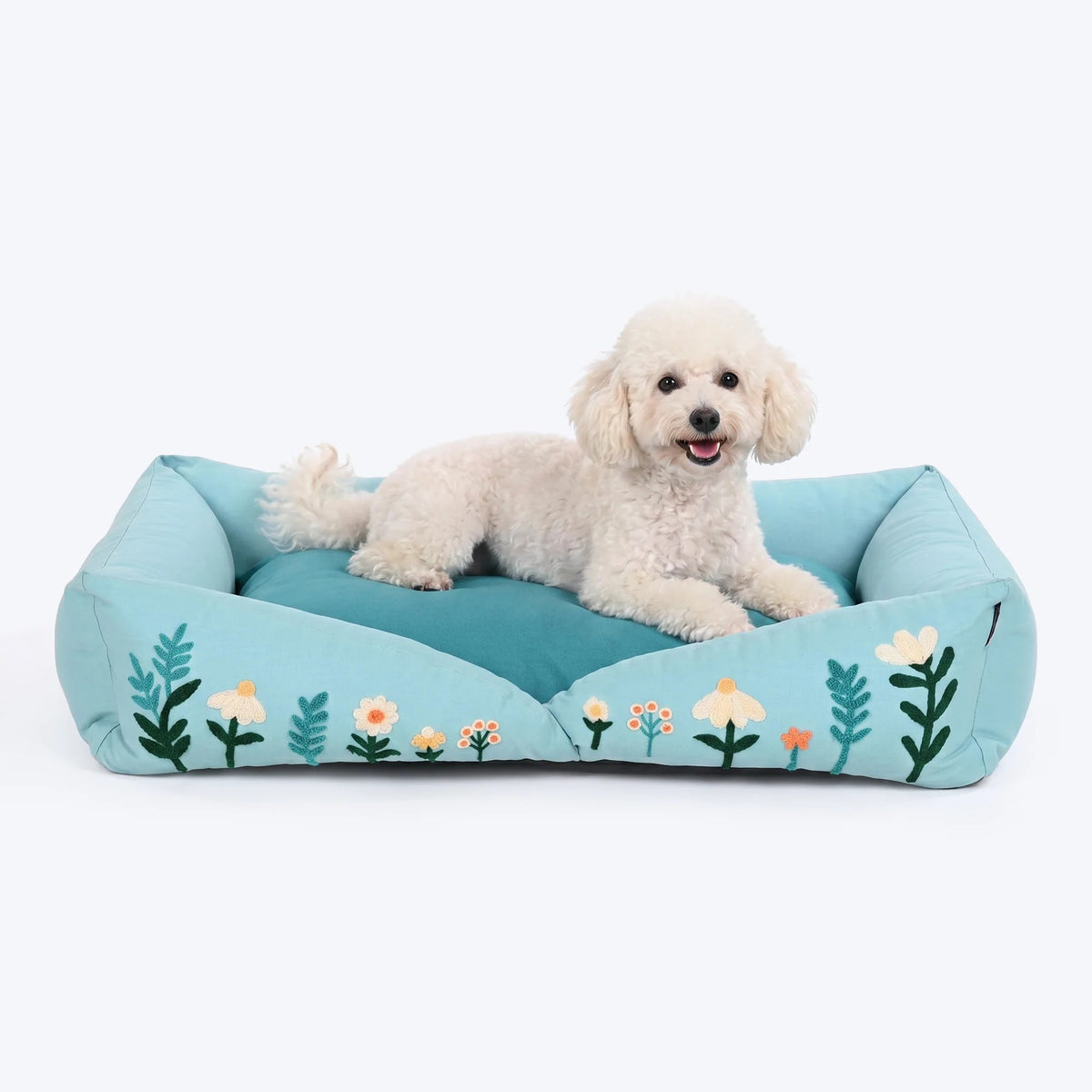 HUFT Gardenia Lounger Bed For Dog - Ice Blue