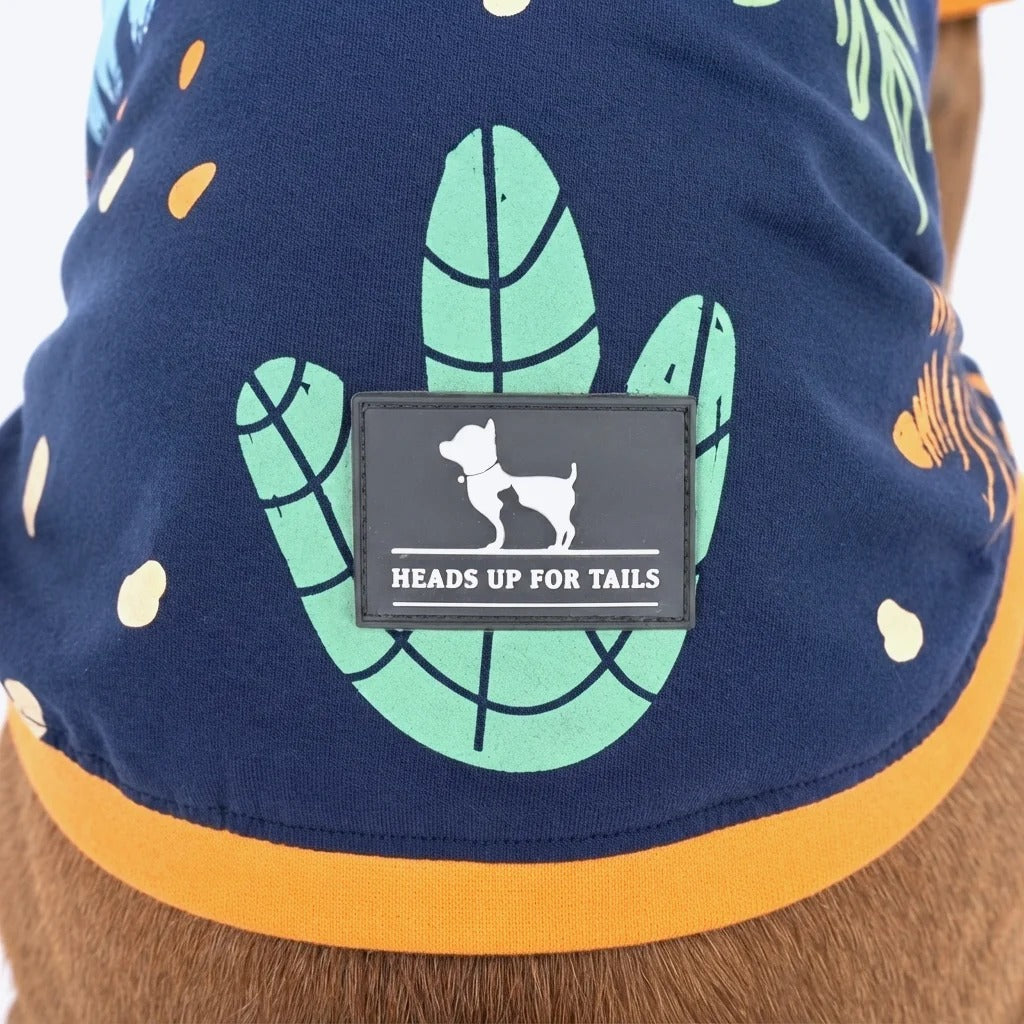 HUFT Wild One Printed T-Shirt For Dog - Navy Blue