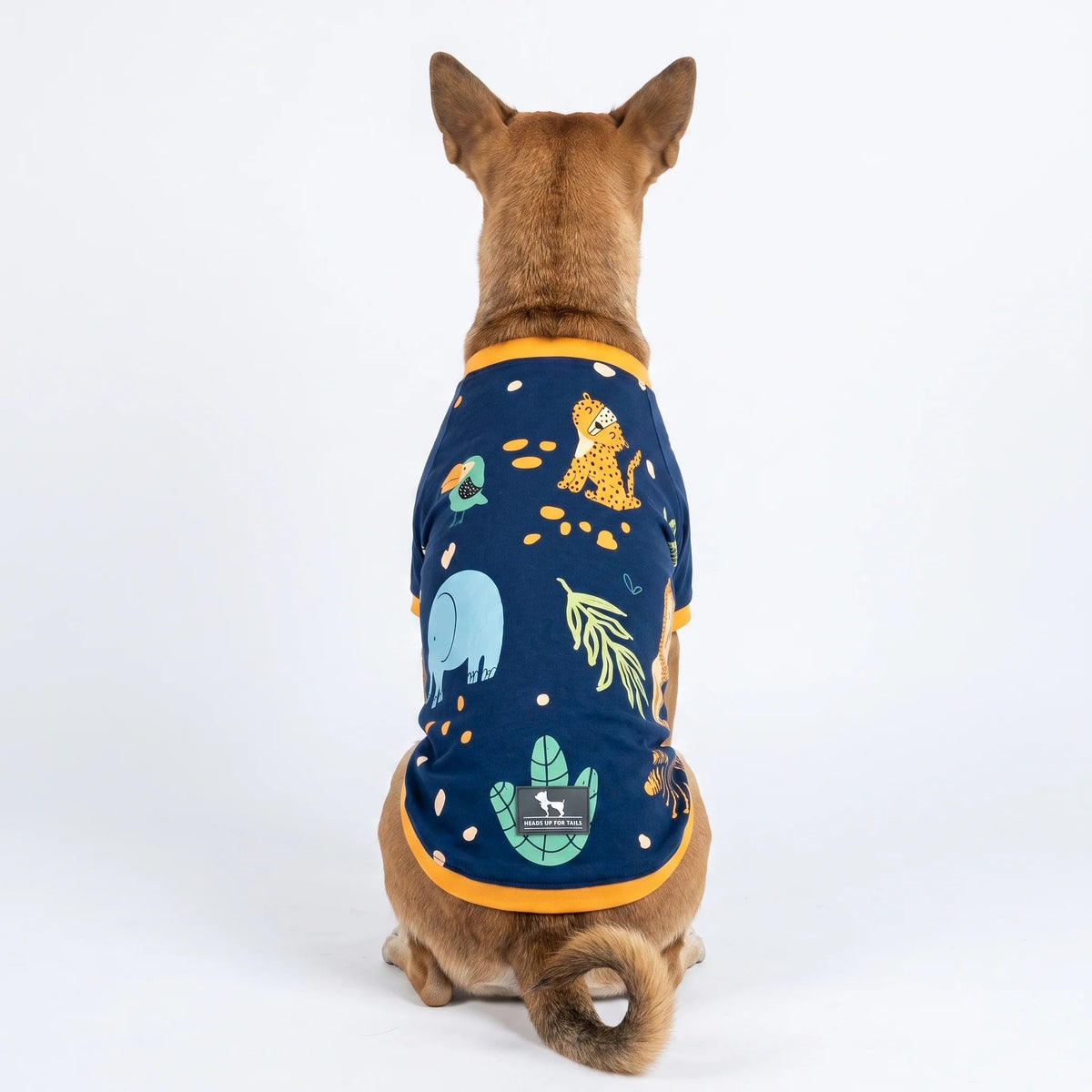 HUFT Wild One Printed T-Shirt For Dog - Navy Blue