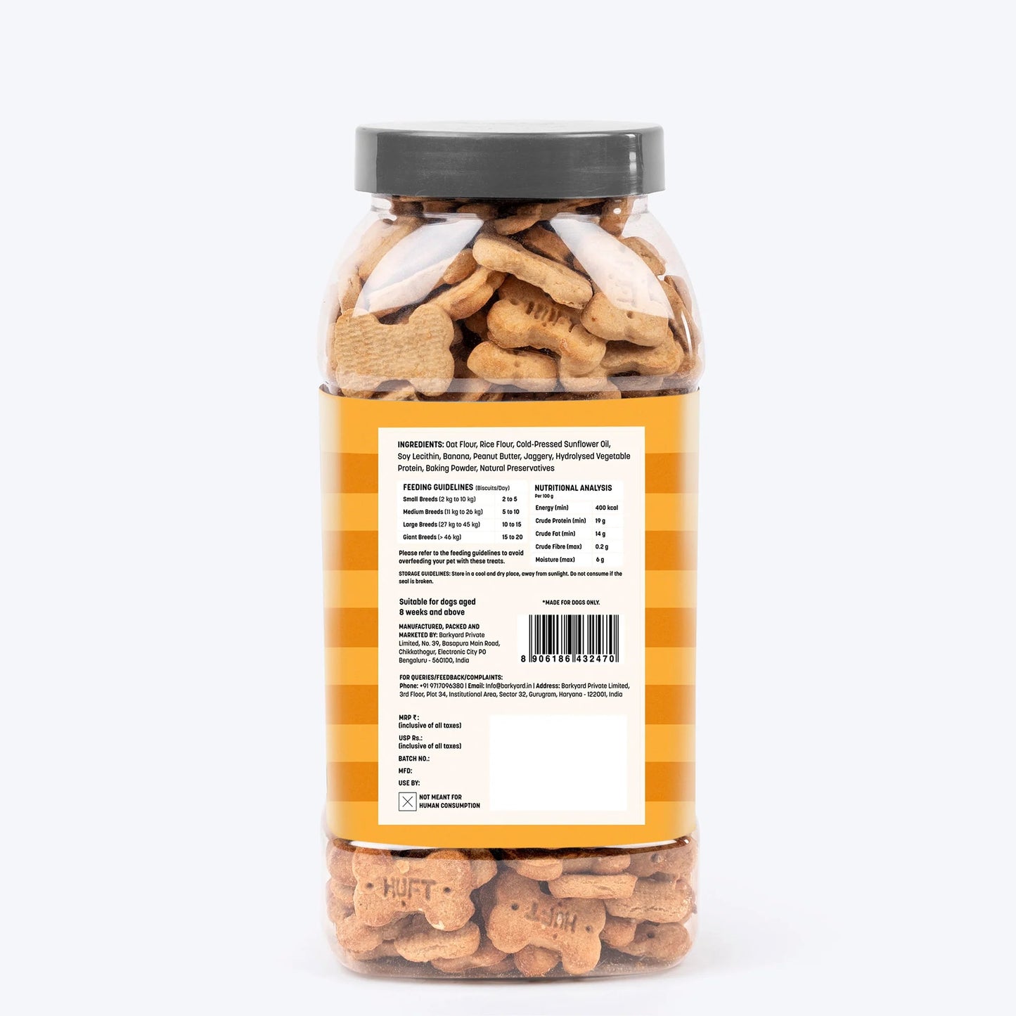 HUFT YIMT Peanut Butter & Banana Gluten-Free Dog Biscuits