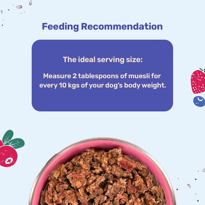 HUFT All Day Muesli with Strawberry, Blueberry and Cranberry Doggie Treats - 250 g - Heads Up For Tails