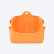 HUFT Silicone Collapsible Bowl For Pets - Orange - Heads Up For Tails