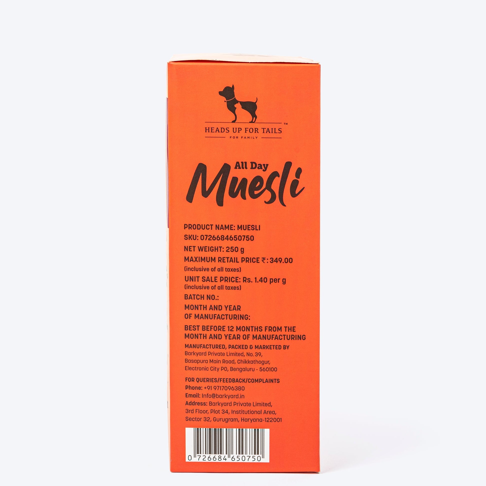 HUFT All Day Muesli with Chicken, Carrots and Beetroot Doggie Treats - 250 g - Heads Up For Tails