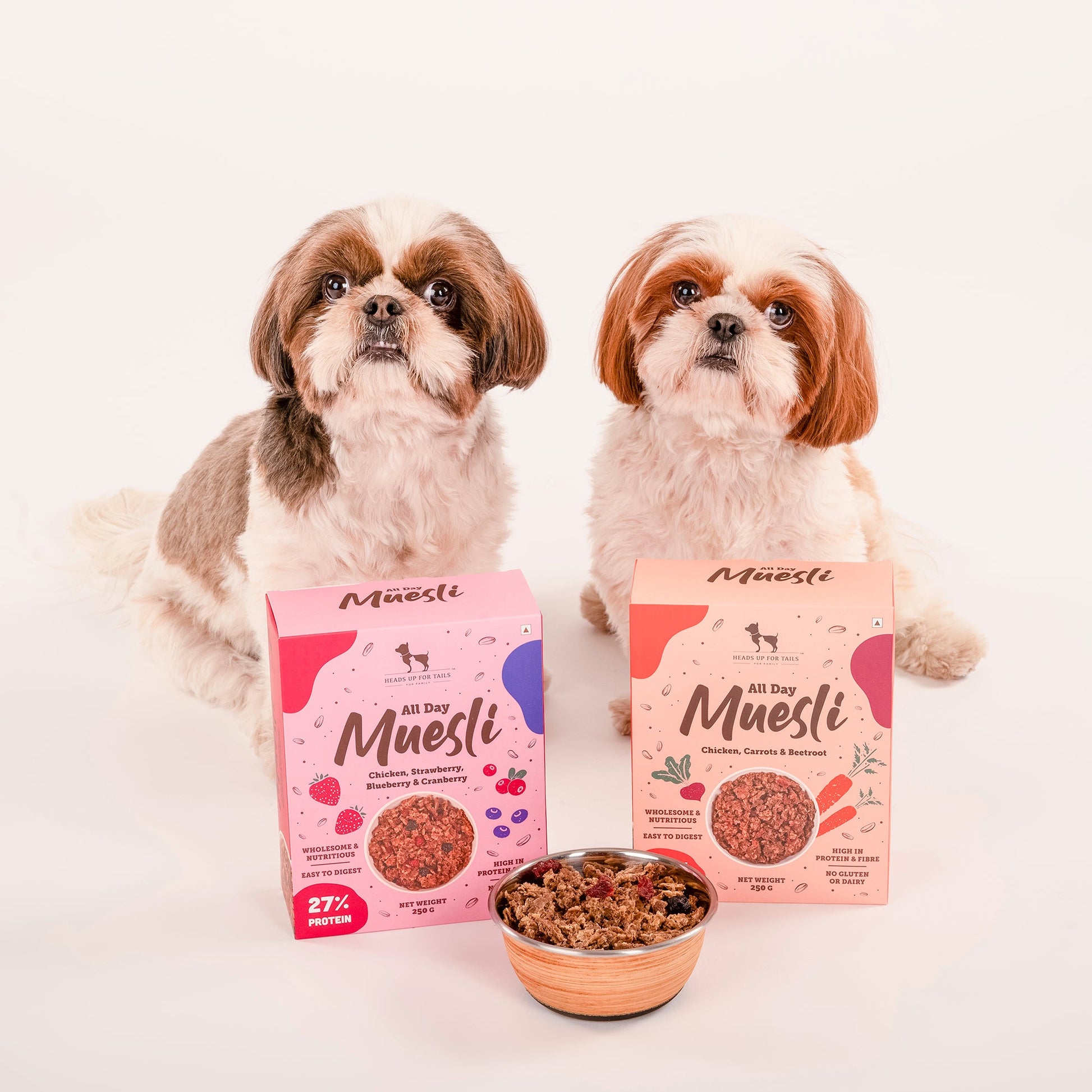 HUFT All Day Muesli with Strawberry, Blueberry and Cranberry Doggie Treats - 250 g - Heads Up For Tails