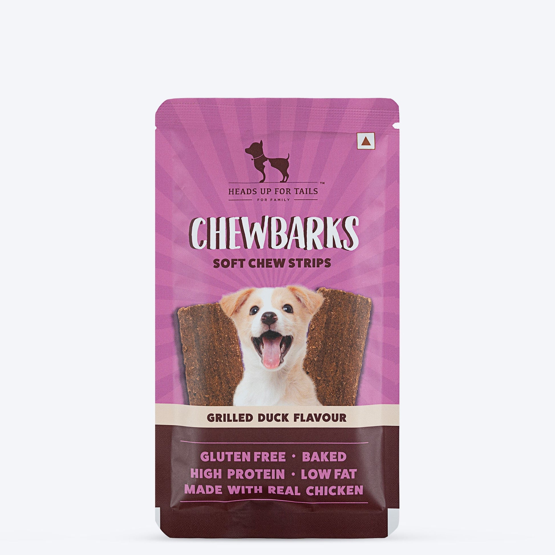 HUFT Chewbarks Grilled Duck Soft Chew Strips Treat For Dogs - 30g - Heads Up For Tails