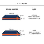 HUFT Royal Snooze Bed for Dog - Navy - Heads Up For Tails