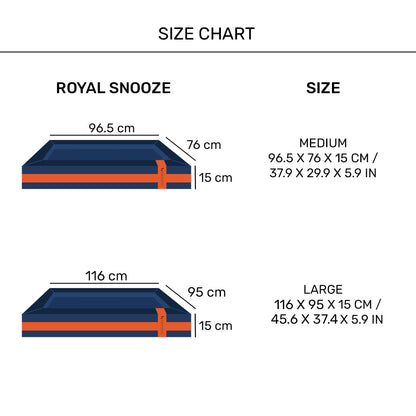 HUFT Royal Snooze Bed for Dog - Navy - Heads Up For Tails