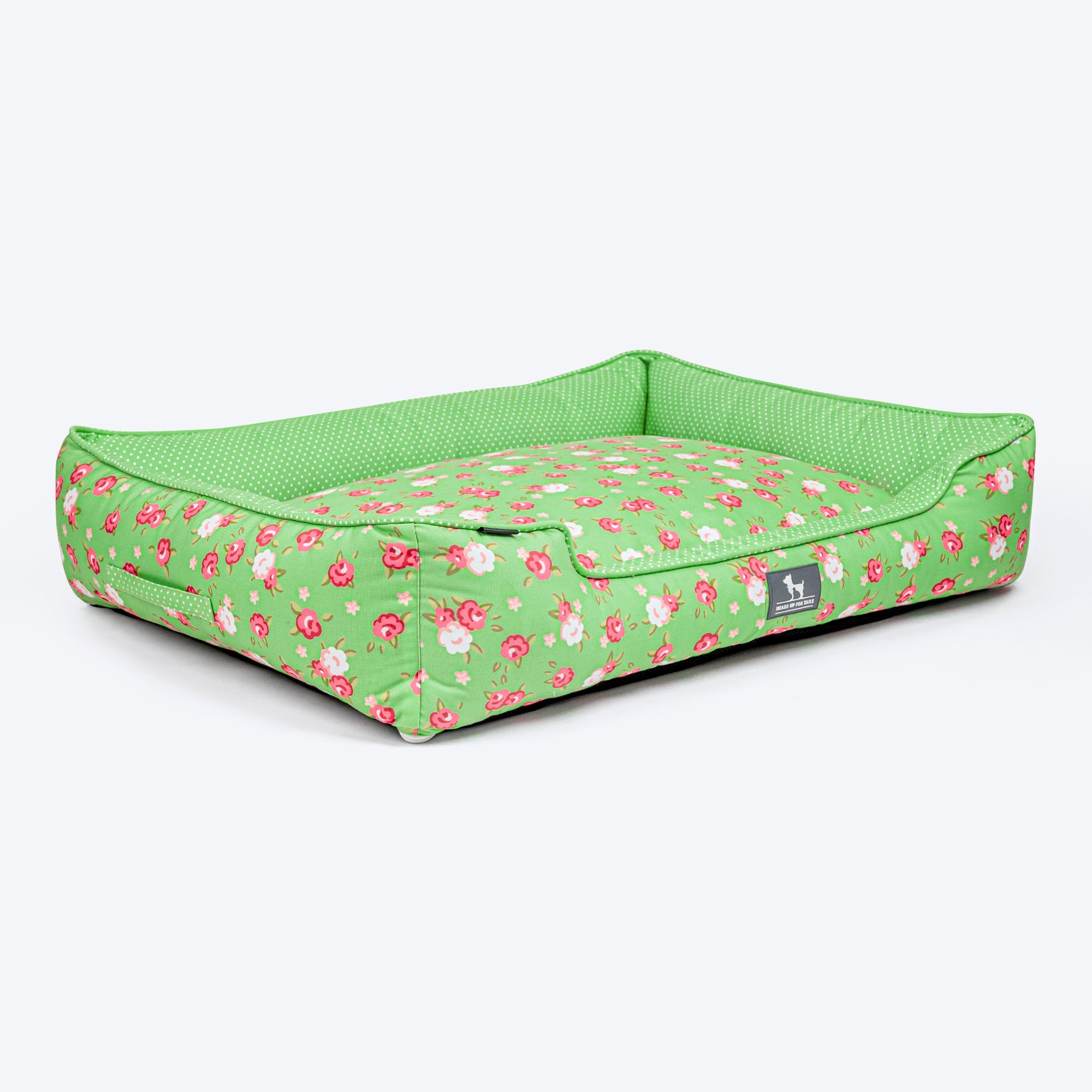 HUFT Pastel Petals Lounger Dog Bed Pastel Green HUFT SG