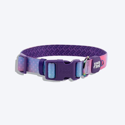 Dash Dog Flow Padded Collar - Pink And Aqua Blue - Heads Up For Tails