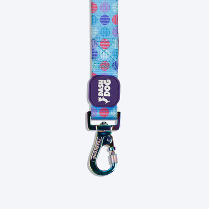 Dash Dog Circle Printed Leash - Aqua Blue & Lavender - Heads Up For Tails