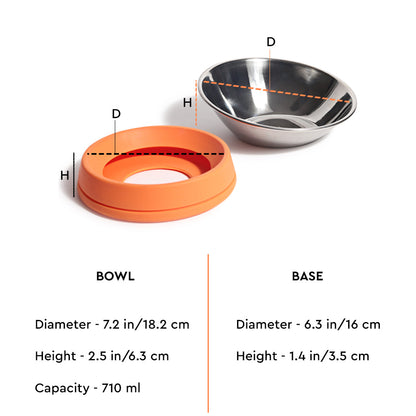 HUFT Quintessential Wide Cat Bowl - Heads Up For Tails