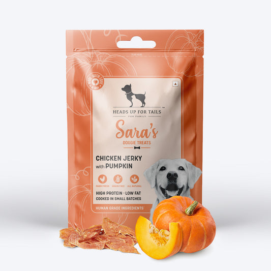 HUFT Sara's Doggie Treats - Chicken Jerky with Pumpkin - 70 g